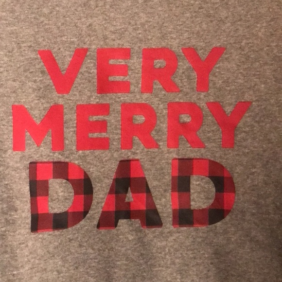 Very Merry Dad Gray Christmas Sweatshirt - NWT (Sweatshirt Only) - Medium - Picture 2 of 6